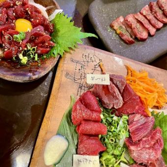 Click here for 2 people! [Osaka Cup Course] Enjoy 7 dishes of horsemeat dishes with 2 hours of all-you-can-drink with toast sauce → 4000 yen