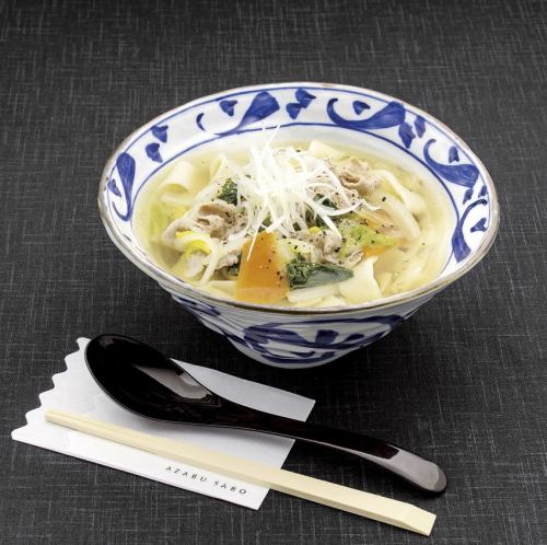 豚と白菜の平平うどん