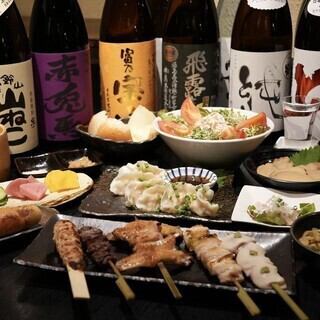 Hinai's Omakase Course <12 dishes total> 4,290 yen (tax included) Enjoy Hinai Jidori chicken, including 4 grilled skewers ☆