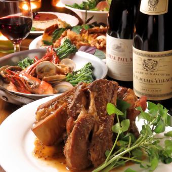 Passerettiプラン料理のみ4000円(税込)!!(飲み放題+1500円/ソフトドリンク飲み放題+1000円)