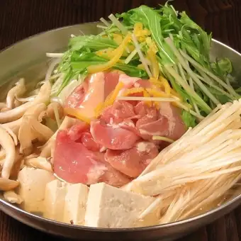 たっぷり2時間30分飲み放題付き♪ゆ家定番★鶏柚子塩鍋と料理7品5000円(税込)コース