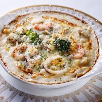 Seafood doria made with Awaji Island seafood