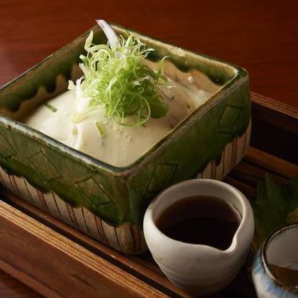 Handmade green onion tofu