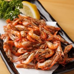 Fried river shrimp