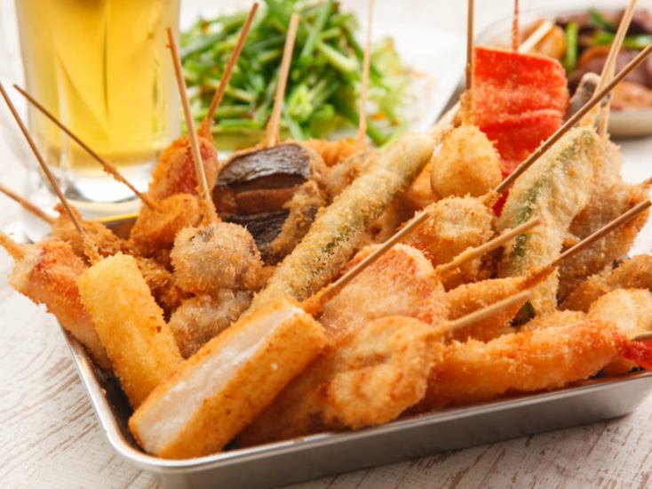 ２度付け禁止の本場串カツは大阪で修行した店主がご提供！一品料理や珍しい串カツも！