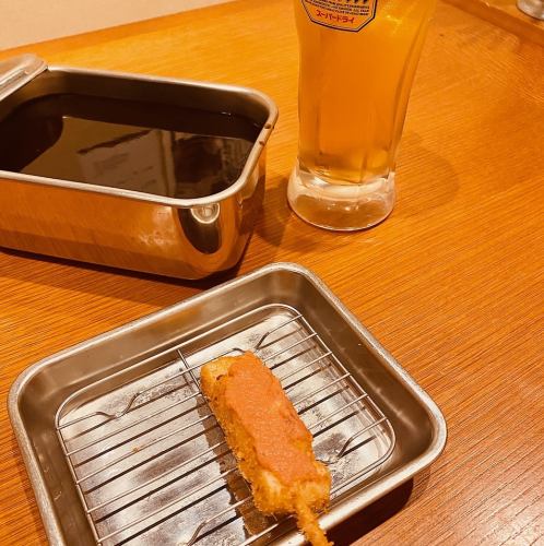 本場大阪の串カツでお酒がすすむ…♪