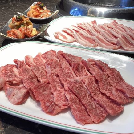 人気No.1☆能登黒毛和牛カルビ☆能登豚☆牛タンなど☆特選焼肉コース!