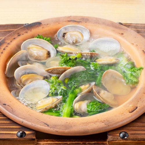蛤蜊油菜花火鍋 / 款冬味噌飯糰