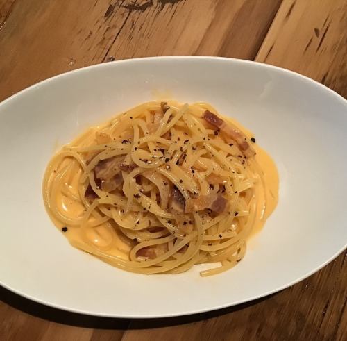 Our proud carbonara made with guanciale