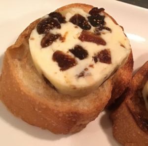 Homemade fig butter and baguette