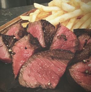 A5 Wagyu beef rump steak frites