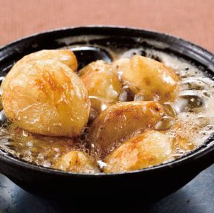 にんにくの鉄鍋焼き/味付け特製刻みネギ