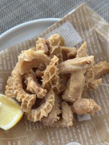 Crispy fried tripe