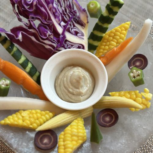 Fresh vegetable bagna cauda