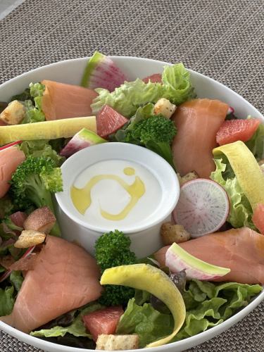 Smoked salmon salad