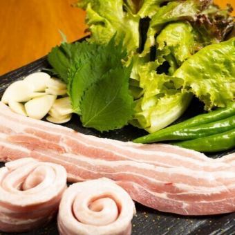 【サムギョプサルコース】＋2,000円(税込)で2時間飲み放題