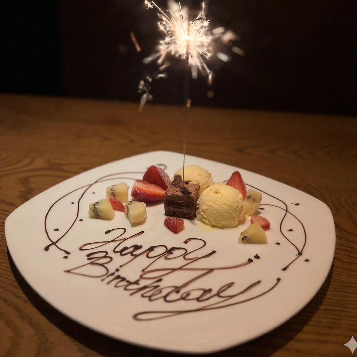 バースデープレート＋1738円で♪大切な日を彩ります