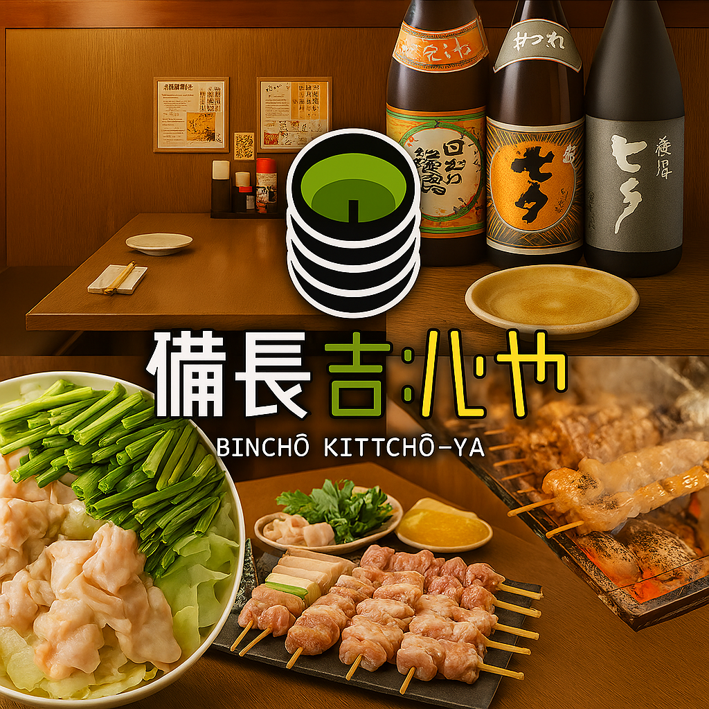 博多もつ鍋コース★お刺身・焼き鳥・飲み放題2h付き★4000円