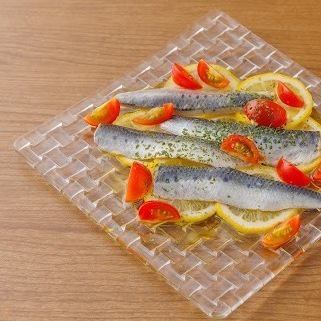 真イワシのレモン締め
