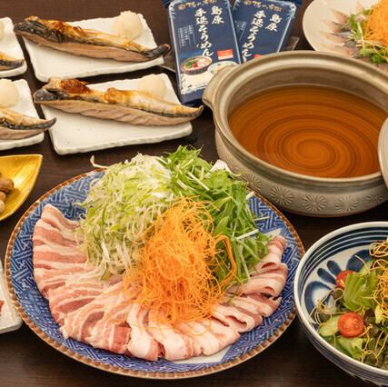 手土産付！飲放題付◆五島美豚のしゃぶしゃぶコース全8品7000円