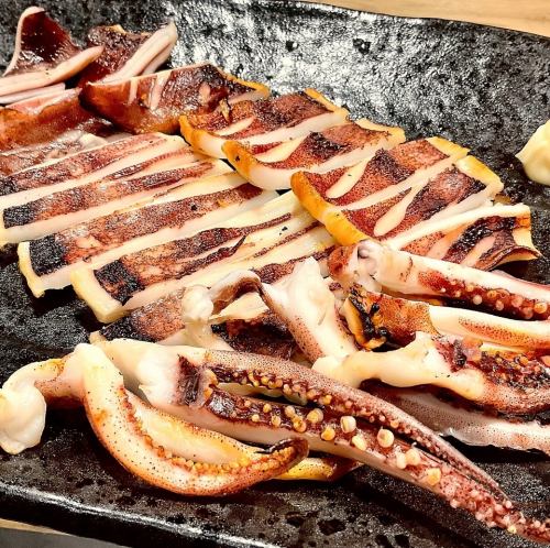 Dried squid opened overnight