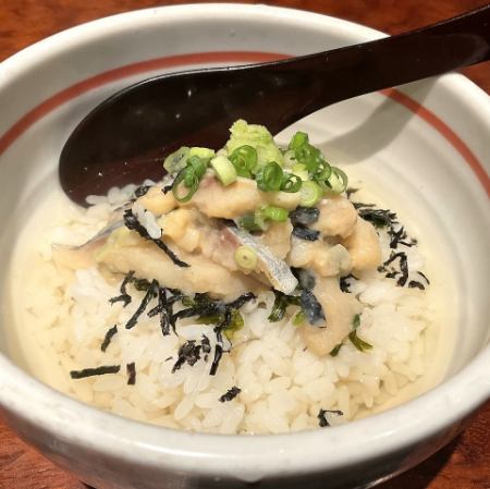 Herring and namero rice with tea