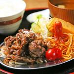 Yakiniku and Kyoto-style dashimaki set meal