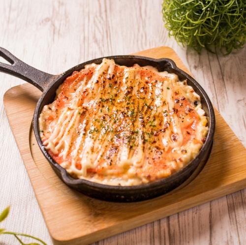 Pollock roe gratin