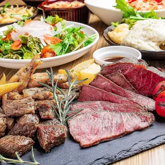 《NEW》【プレミアムコース】+【豪華肉盛りプレート】付! 4980円超えたお会計は頂きません!