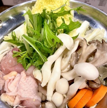 【4,000円(税込)炙り鶏の生姜醤油鍋付宴会コース】 ★2時間飲み放題(生ビールなし)&お料理11品★