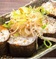 Horse mackerel namero sushi roll