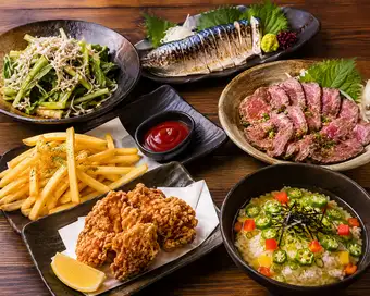 【土曜限定】ゆったり3時間飲み放題プラン『土曜-DOYOU-』全6品4,500円土曜だけの特別宴会コース