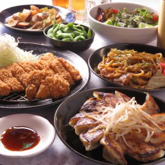 [Ieyasu's Success Course] Hamamatsu gyoza, Hamamatsu yakisoba, and pork cutlet grown in Lake Hamana! 2 hours of all-you-can-drink included for 5,000 yen