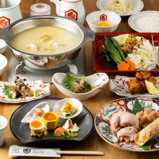 【絶品水炊き】hiroコース 博多水炊き/和牛の炙り/名物ごまさば等全7品 6,050円