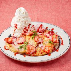 練乳ストロベリーパンケーキ