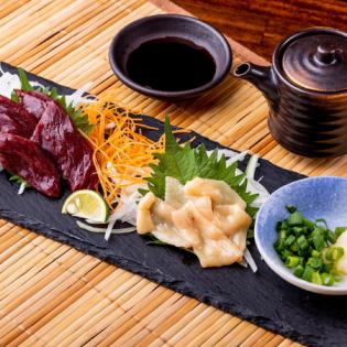 Very popular! Assortment of two kinds of Japanese horsemeat sashimi