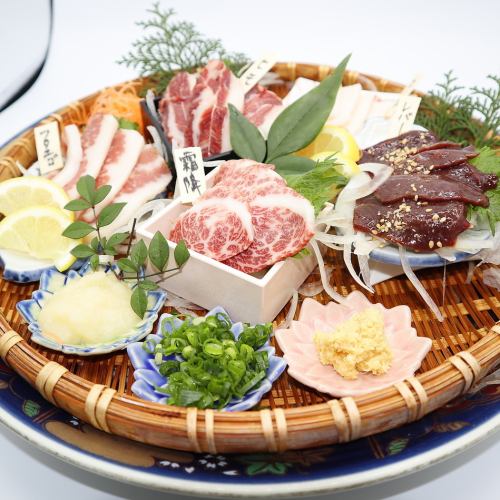 Horsemeat sashimi four-point assortment