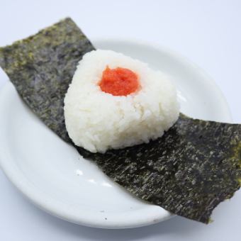 Nori-wrapped rice balls (plum, salmon, mentaiko, rice, no ingredients)