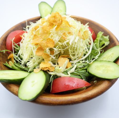 Radish and mizuna salad/reduced pesticide vegetable salad