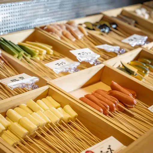 【平日ディナー限定】串揚げ食べ放題＋飲み放題3,500円★飲み放題は希望者のみOK