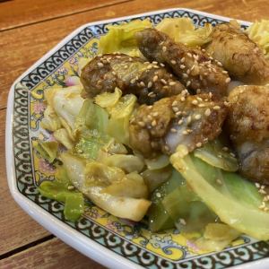 굴과 봄 양배추의 맛 볶음