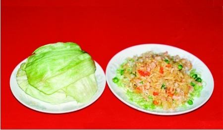 24. Shrimp minced lettuce wrap