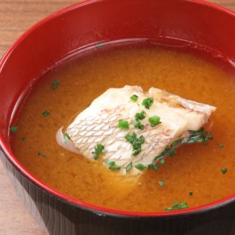 miso soup with sea bream
