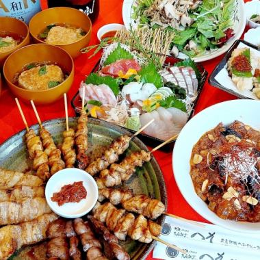 【含120分钟无限畅饮日本酒】【秋日盛宴】！贪吃的客人可享用“脐橙套餐”！烤鸡肉串和天妇罗等共7种奢华秋季菜肴
