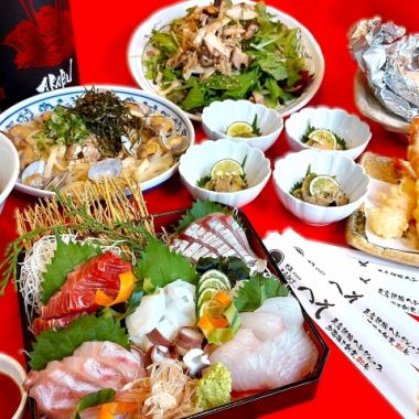 【일본주 120분 음료 무제한 포함】【송신년회】 「오사카 대중 할인 코스」! 사치품 전 7품!