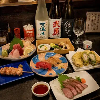 利酒師の日本酒ペアリングコース！厳選日本酒と職人技お料理をコースで【2階カウンター席限定】