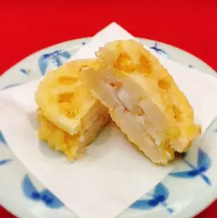 蓮根の海老挟み揚げ