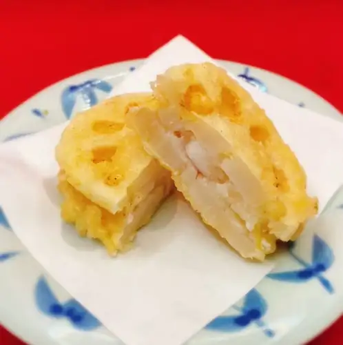 蓮根の海老挟み揚げ