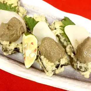 海苔天こぼれイカウニ３貫