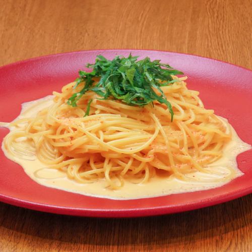 福岡産明太子と大葉のクリーム仕立て和風パスタ～焼き海苔の香りとともに～